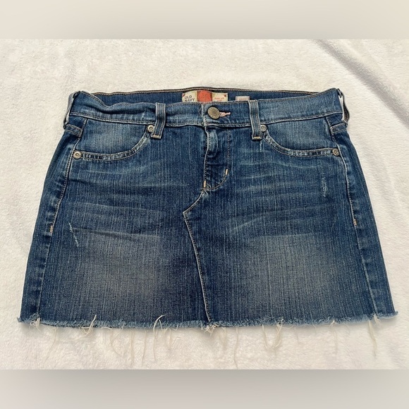 Old Navy Dresses & Skirts - Old Navy Blue and White Striped Cotton Skirt Elastic Waist Size Large